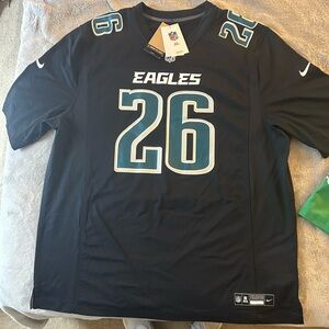 Nike Philadelphia Eagles #26 Men’s Jersey in Black and Teal